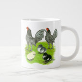 Oude Engelstalige blauw spel Extra Grote Mok (Rechts)