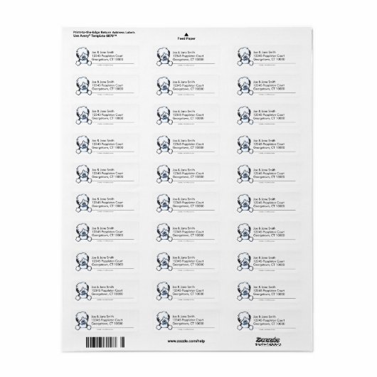 Oude Engelstalige Sheepdog Clean & Simple Etiket (Full Sheet)