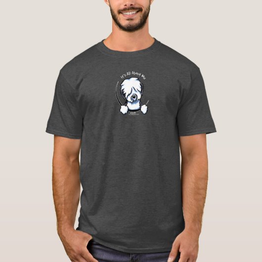 Oude Engelstalige Sheepdog over mij T-shirt (Voorkant)