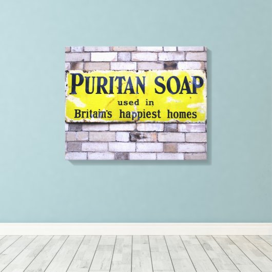 OUDE ENGLAND CANVAS AFDRUK (Insitu (Houten vloer))