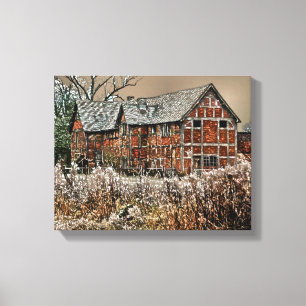 OUDE ENGLAND CANVAS AFDRUK