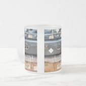 OUDE ENGLAND MATGLAS KOFFIEMOK (Voorkant links)