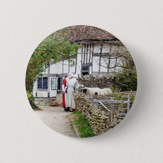 OUDE ENGLAND RONDE BUTTON 5,7 CM (Voorkant)