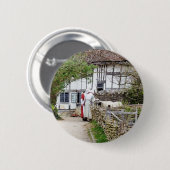 OUDE ENGLAND RONDE BUTTON 5,7 CM (Voorkant /achterkant)