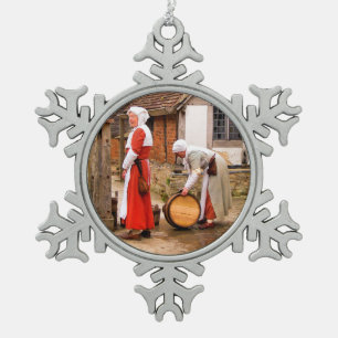 OUDE ENGLAND TIN SNEEUWVLOK ORNAMENT