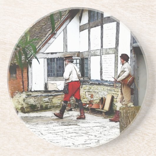 OUDE ENGLAND ZANDSTEEN ONDERZETTER (Voorkant)