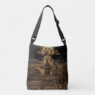 Oude Erfgoed Kunst Boodschappentas   Dhamma Geïnsp Crossbody Tas