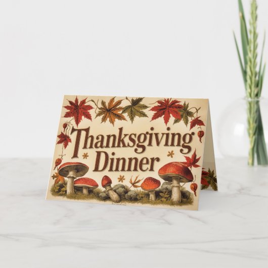 Oude esdoornbladeren - Thanksgiving uitnodiging (Voorkant)