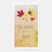 Oude esdoornbladeren- verliefd worden servet (Voorkant)