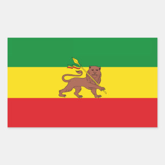 Oude Ethiopische vlag Rechthoekige Sticker