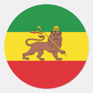 Oude Ethiopische vlag Ronde Sticker