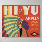 oude etiketten van appelfruit poster (Voorkant)
