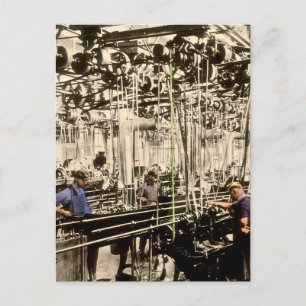 Oude Fabrieksarbeiders Foto Afbeelding Postkaart