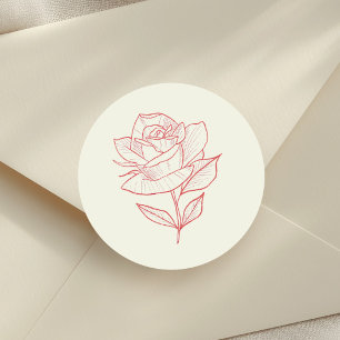 Oude Familiestuk Tuin Burgundy Roze Huwelijk Ronde Sticker
