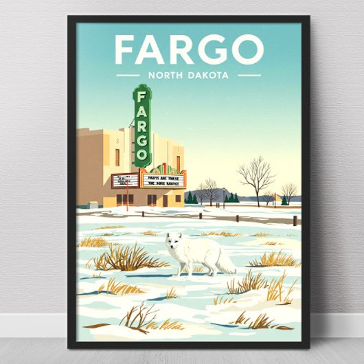 Oude Fargo North Dakota Poster