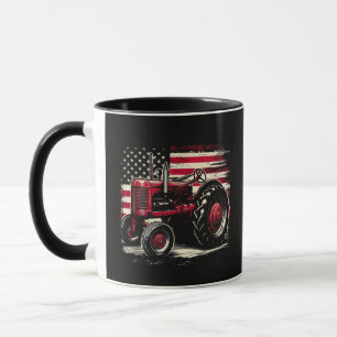 Oude Farmall Cub Tractor Amerikaanse Vlag Patriott Mok