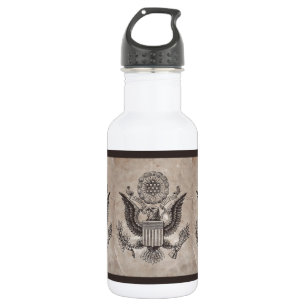Oude Fashioned American Coat of Arms Water Bottle Waterfles