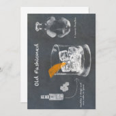 Oude fashioned Cocktail Kaart (Voorkant / Achterkant)