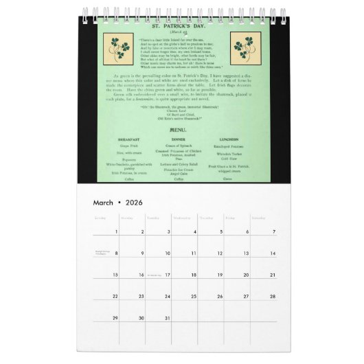 Oude Fashioned Cookbook Kalender (Mar 2026)