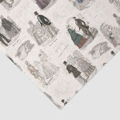 Oude Fashioned Elegance Franse Mode Tissuepapier (Detail)