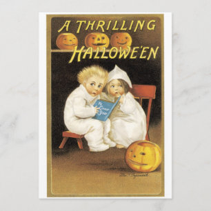 Oude Fashioned Halloween Ghost Story Kinder Kaart