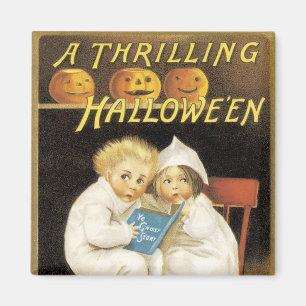 Oude Fashioned Halloween Ghost Story Kinder Magneet