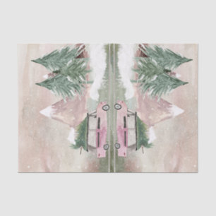 Oude Fashioned Holiday Waterverf in Plum en Green Tissuepapier