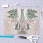 Oude Fashioned Holiday Waterverf in Plum en Green Tissuepapier (Craft)