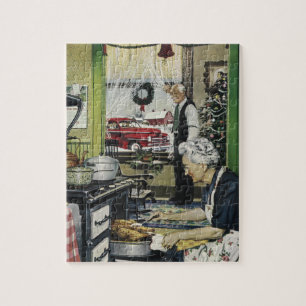 Oude Fashioned  Home Kitchen Kerstmis Legpuzzel