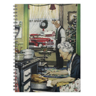 Oude Fashioned  Home Kitchen Kerstmis Notitieboek