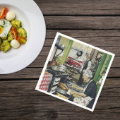 Oude Fashioned  Home Kitchen Kerstmis Servetten