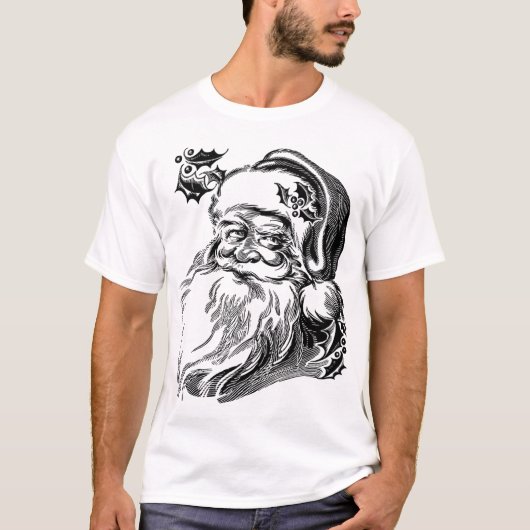 Oude Fashioned kerstman T-shirt (Voorkant)