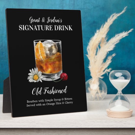 Oude Fashioned ・ PERSONALIZE deze Drink van de Han Fotoplaat (Zijkant)