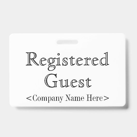 Oude Fashioned "Registered Guest"-badge Badge (Front)