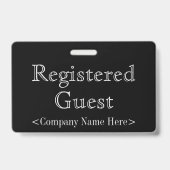 Oude Fashioned "Registered Guest"-badge Badge (Back)