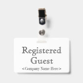 Oude Fashioned "Registered Guest"-badge Badge (Front with Clip)