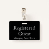Oude Fashioned "Registered Guest"-badge Badge (Achterkant met clip)