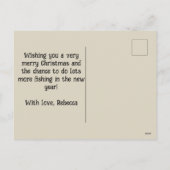 Oude Fashioned Retro kerstkerstkerstkerstman Amela Feestdagenkaart (Achterkant)