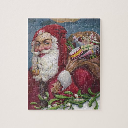 Oude Fashioned Santa met Pipe Legpuzzel (Verticaal)