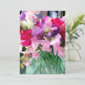 Oude Fashioned Sweetpeas in een pot Kaart (Staand voorkant)