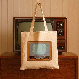 Oude Fashioned Television Retro TV Canvas tas