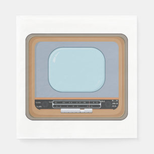 Oude Fashioned Television Retro TV Napkins Servet