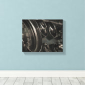 Oude fasische car-dashboarddriver canvas afdruk (Insitu (Houten vloer))