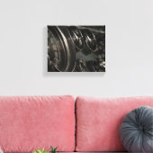 Oude fasische car-dashboarddriver canvas afdruk (Insitu (Woonkamer))
