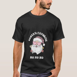 Oude favoriet van Kerstman Ho Ho Ho pret Retro roz T-shirt
