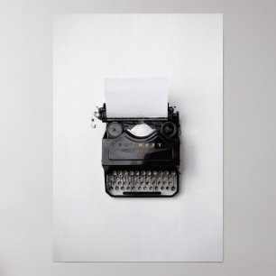 Oude favoriete typemachine poster