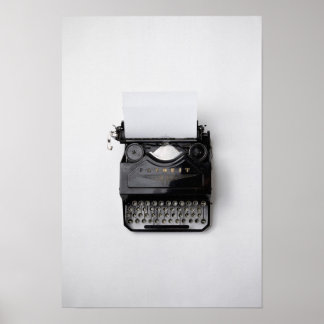 Oude favoriete typemachine poster