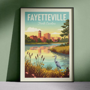 Oude Fayetteville North Carolina Poster