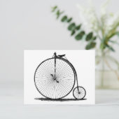 oude fiets |19e eeuwse penny farthing l  briefkaart (Staand voorkant)