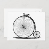 oude fiets |19e eeuwse penny farthing l  briefkaart (Voorkant / Achterkant)